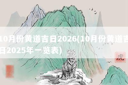 10月份黄道吉日2026(10月份黄道吉日2025年一览表)